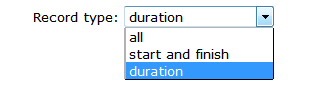 Record type options