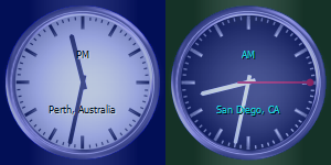 World Clock on desktop with War Room skin for San Diego clock