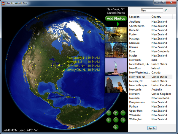 Find a new location on the World Map and click Apply