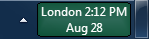 Clock in taskbar with owner format for date