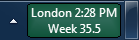 Clock in taskbar with owner format for work week