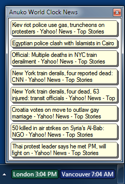 News notifications in World Clock