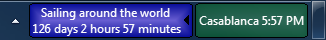 Stopwatch in Windows taskbar along with Casablanca clock
