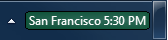 World Clock displaying the time in the default system format