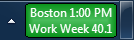 Week and weekday number on taskbar clockface